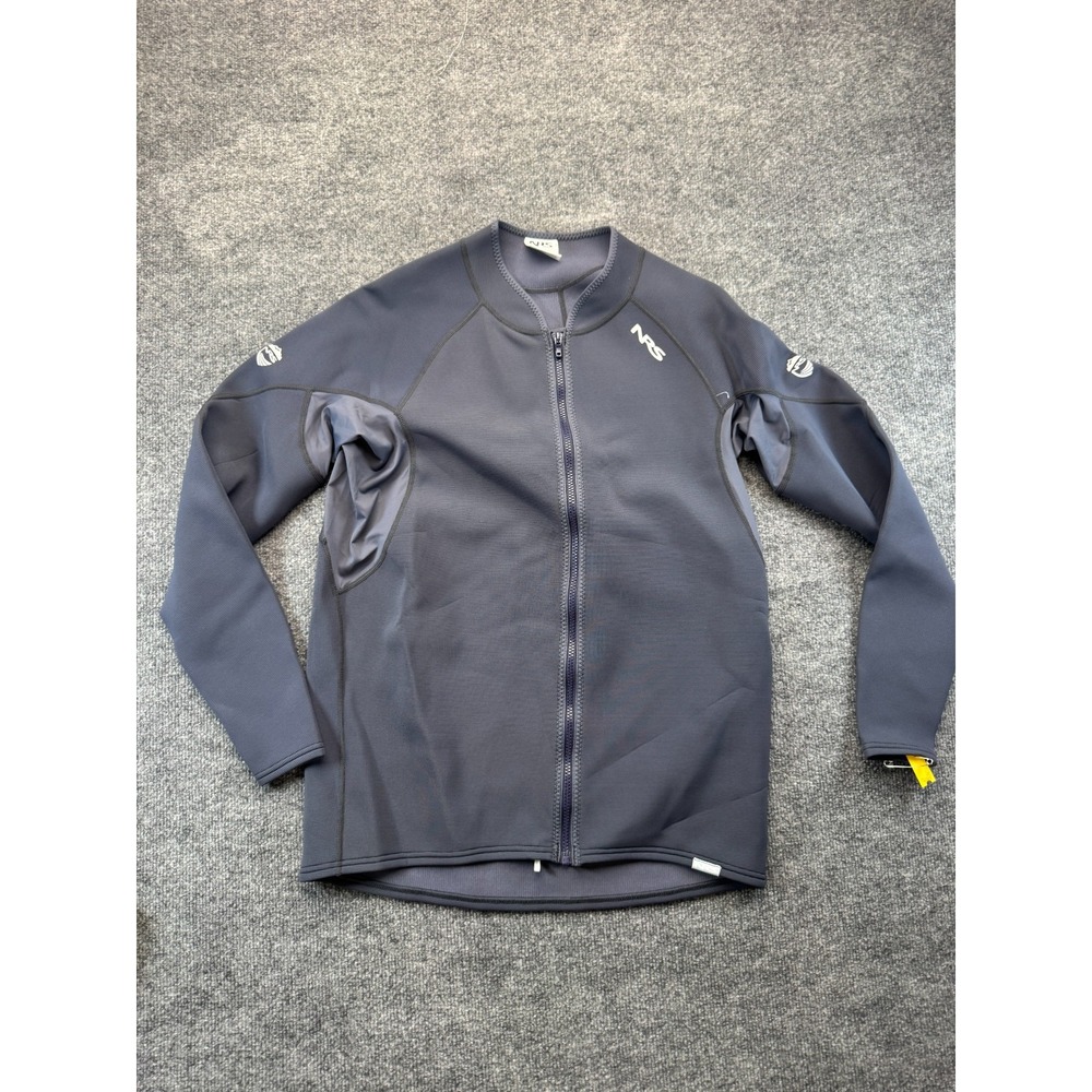 NRS Neoprene Wetsuit Jacket Mens XXL Charcoal Gray Kayak Paddle Surfing Full Zip